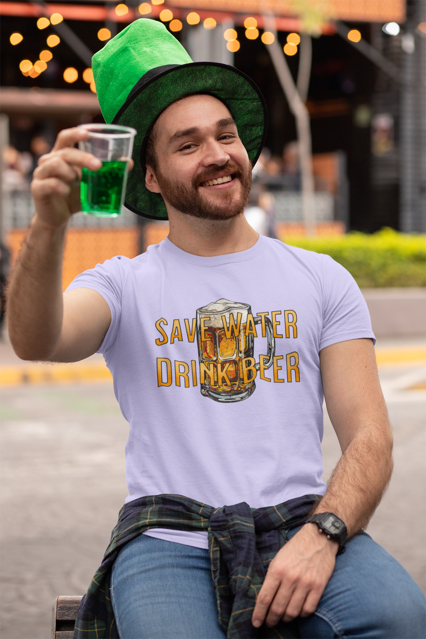 Save Water Drink Beer Funny Men's T-Shirt