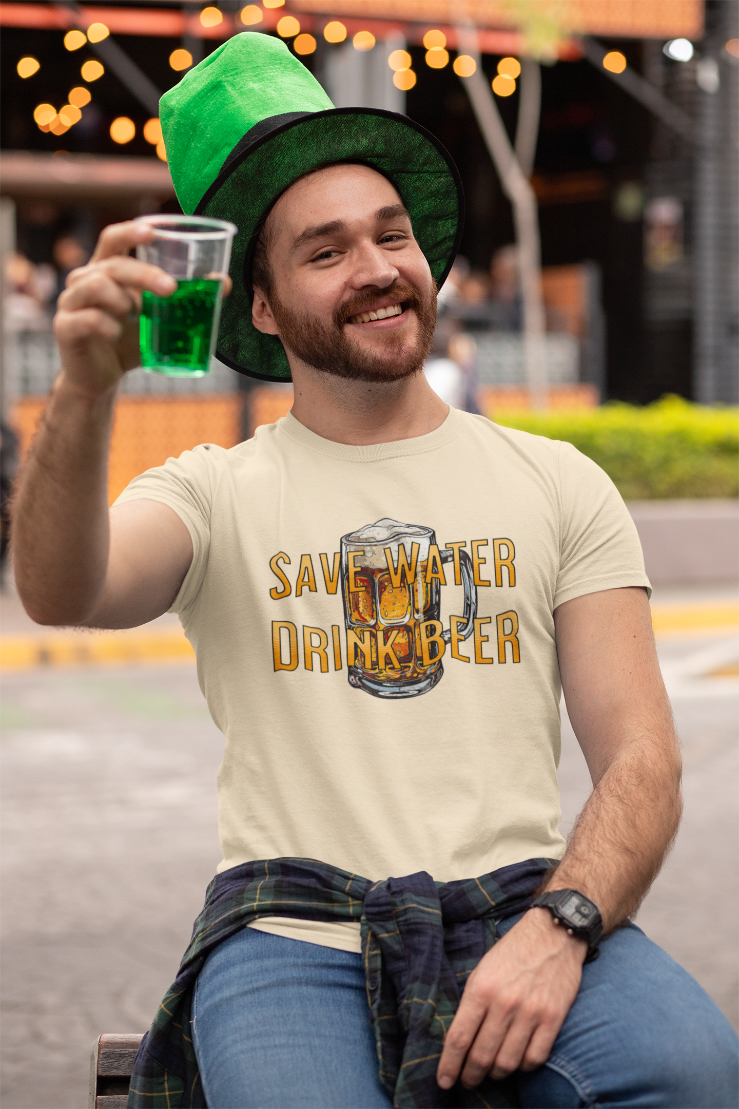 Save Water Drink Beer Funny Men's T-Shirt