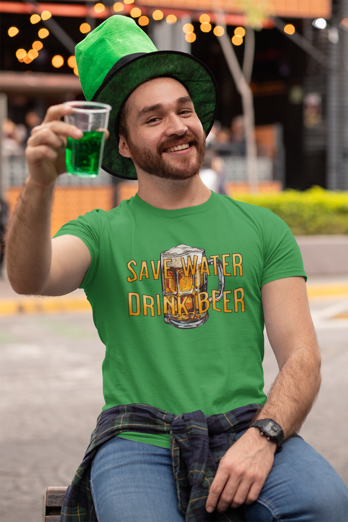 Save Water Drink Beer Funny Men's T-Shirt