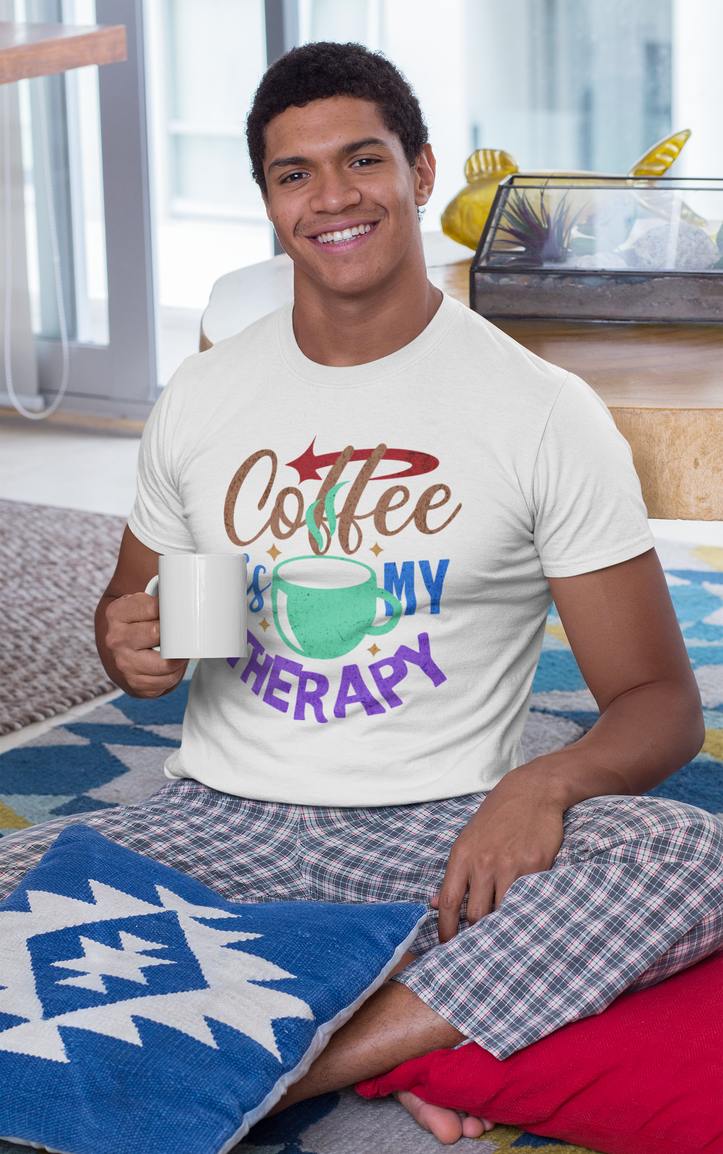 Coffee is My Therapy Men’s T-Shirt