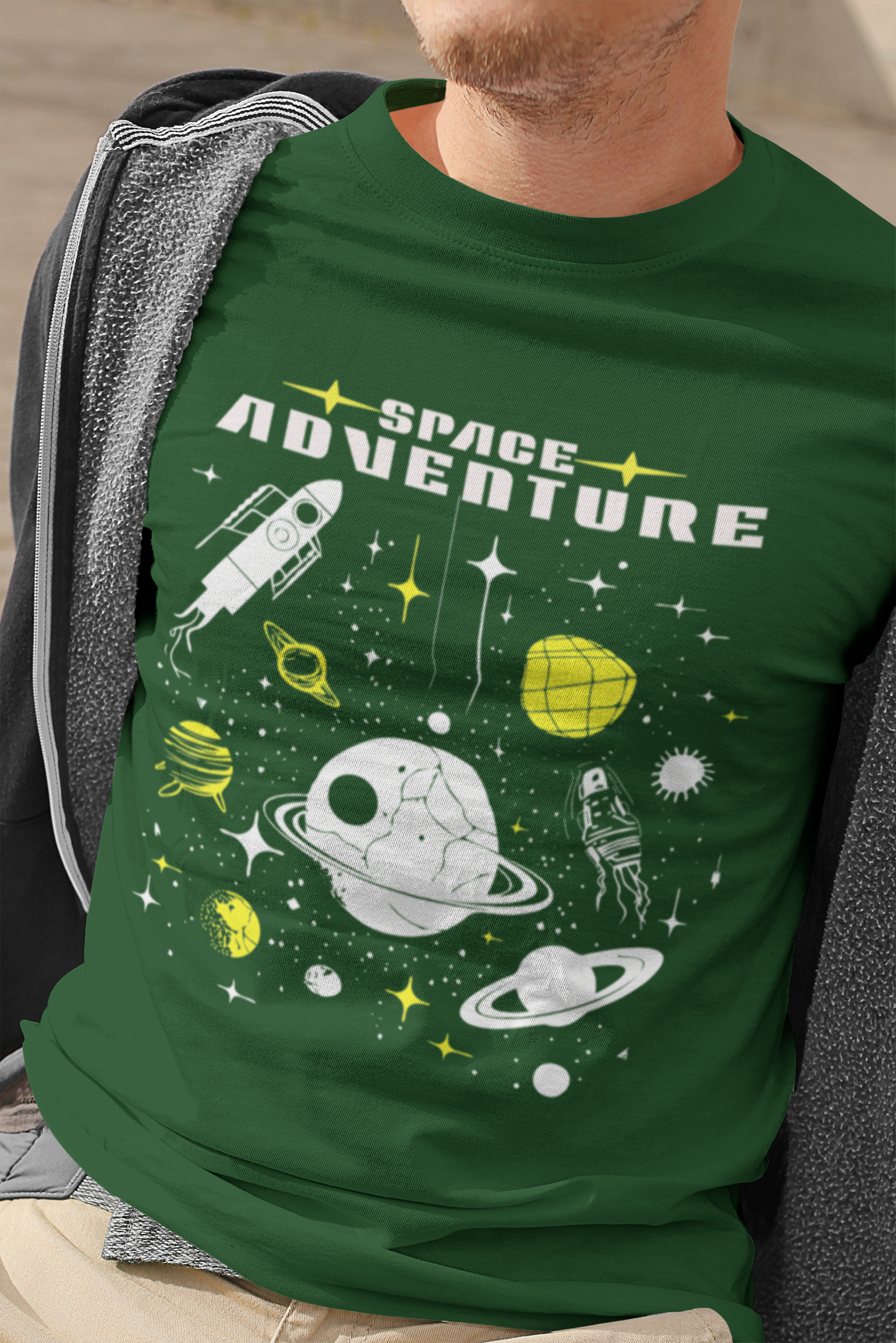 Space Adventure Graphic Men's T-Shirt