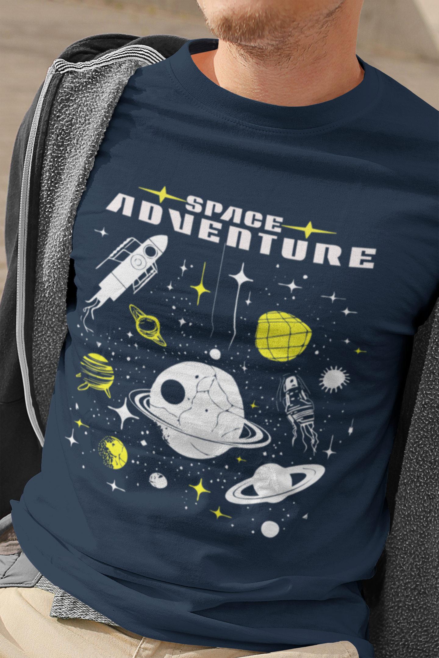 Space Adventure Graphic Men's T-Shirt