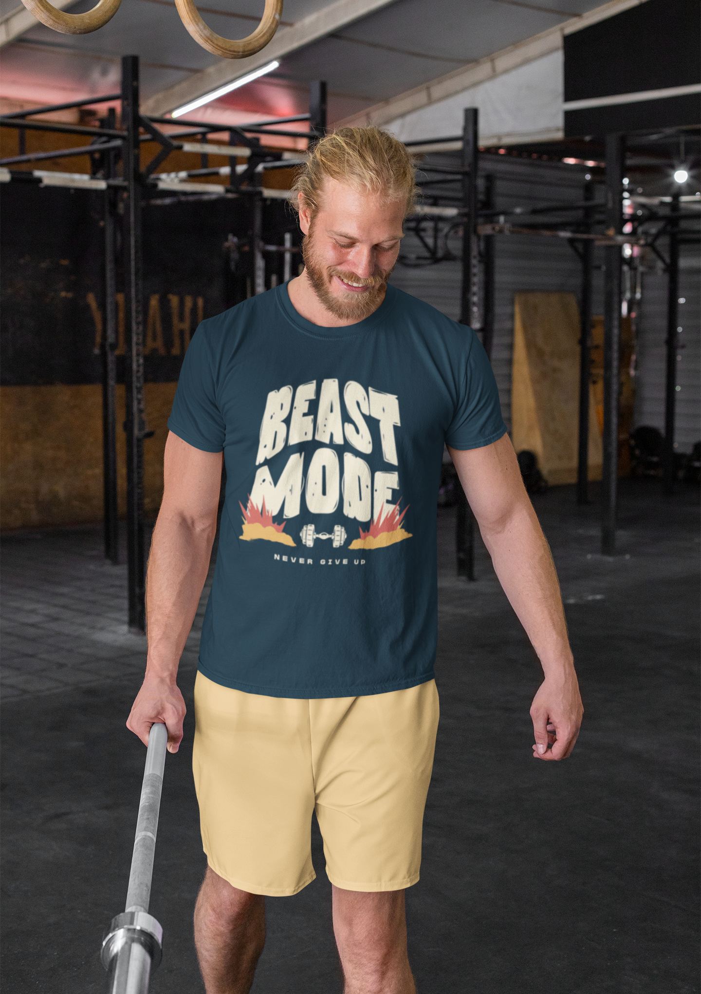 Beast Mode Gym T-Shirt for Men - Workout Motivation, Fitness Apparel