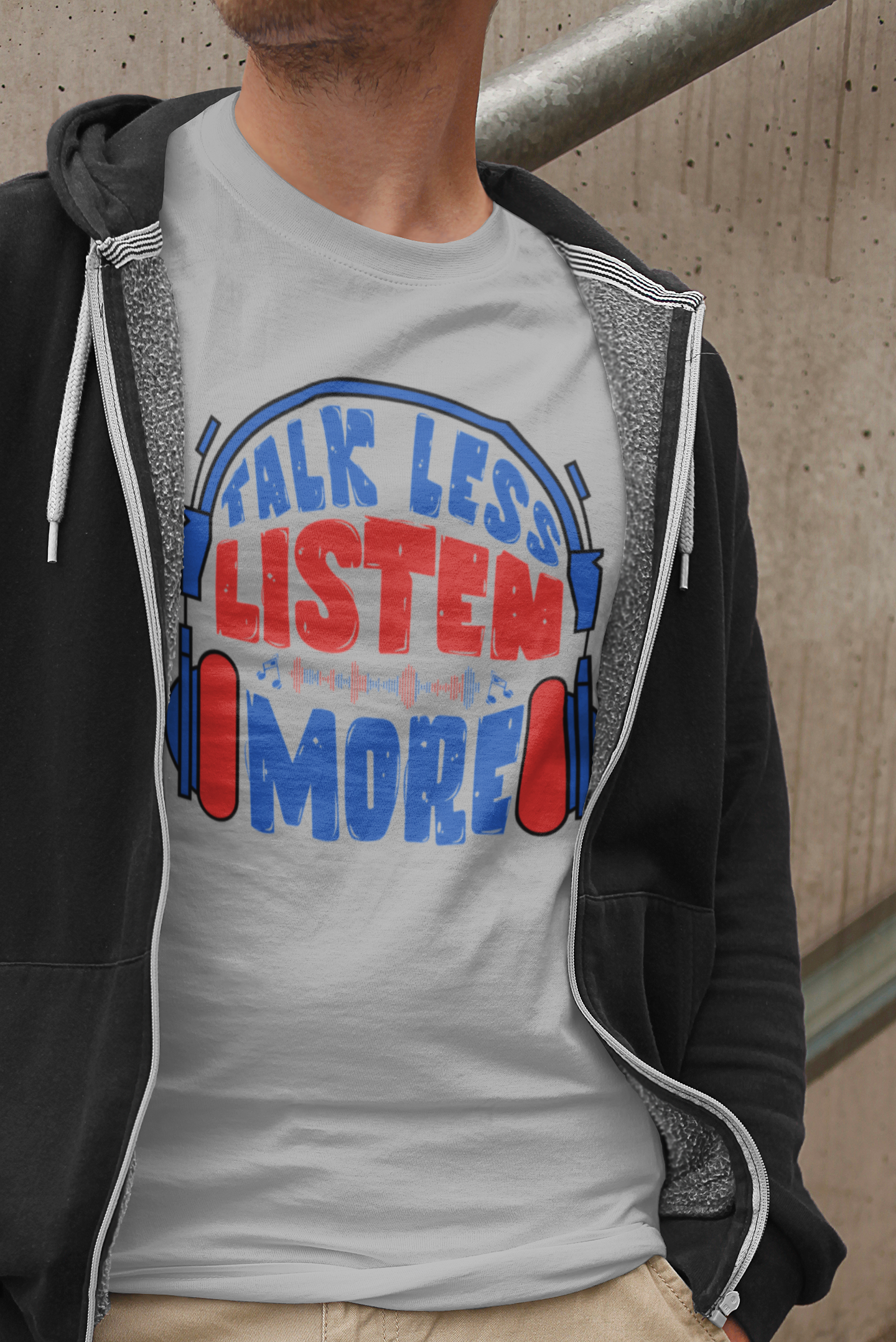 Talk Less, Listen More Graphic Tee for men