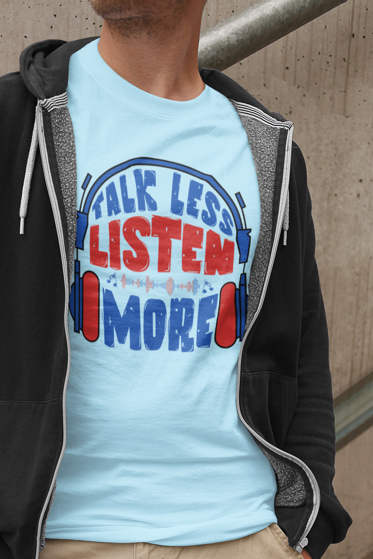 Talk Less, Listen More Graphic Tee for men