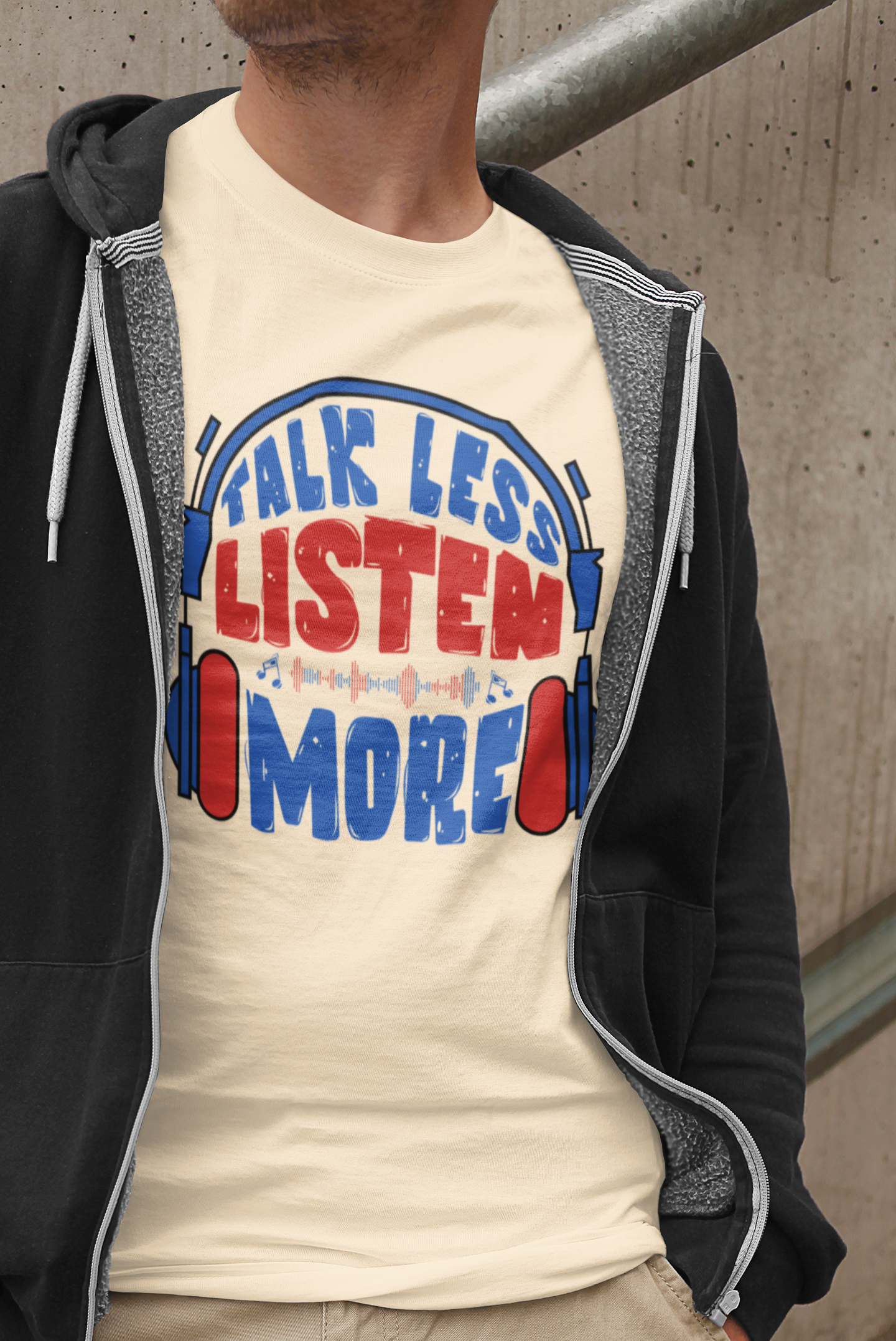 Talk Less, Listen More Graphic Tee for men