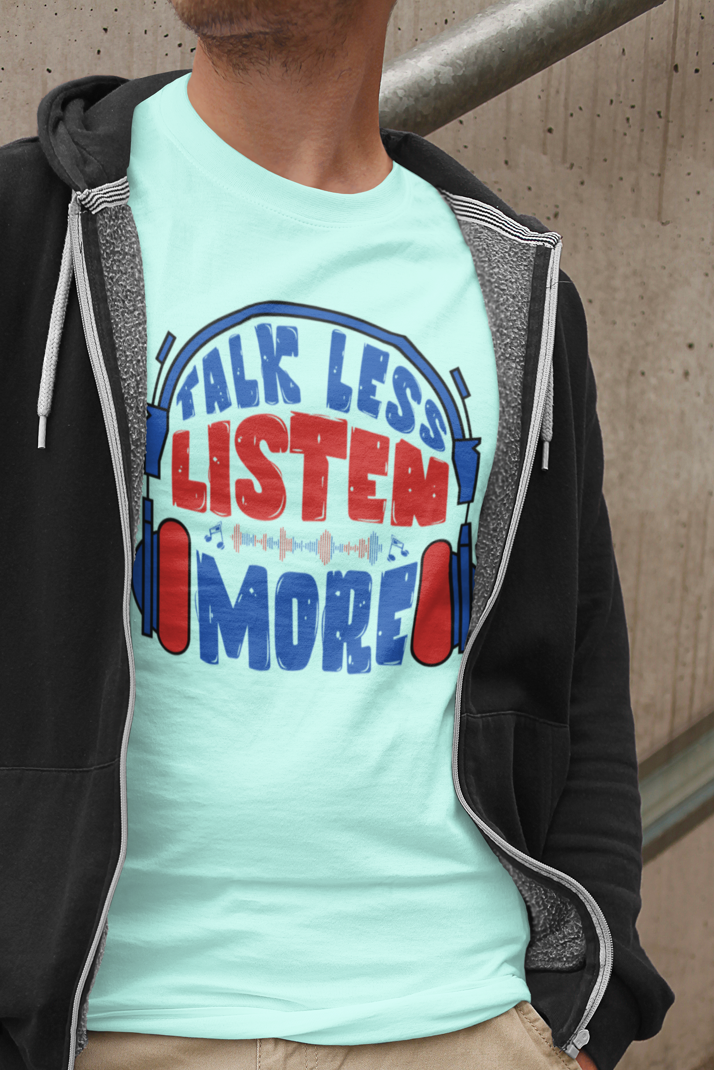 Talk Less, Listen More Graphic Tee for men