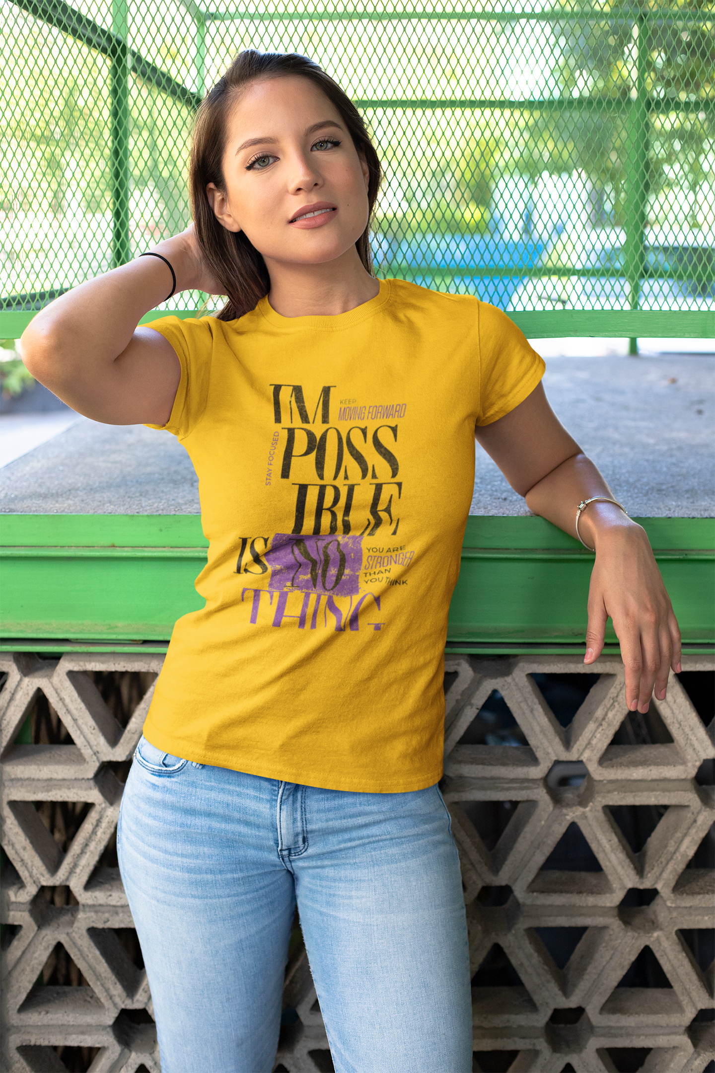 Impossible Is Nothing - Women's Inspirational Fitted T-Shirt