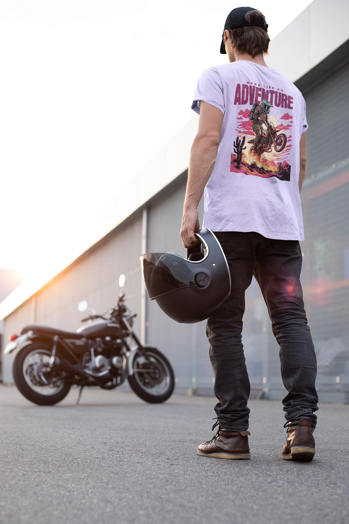 Make Life an Adventure Men's T-Shirt | Biker Graphic Tee | Travel and Outdoor Wear