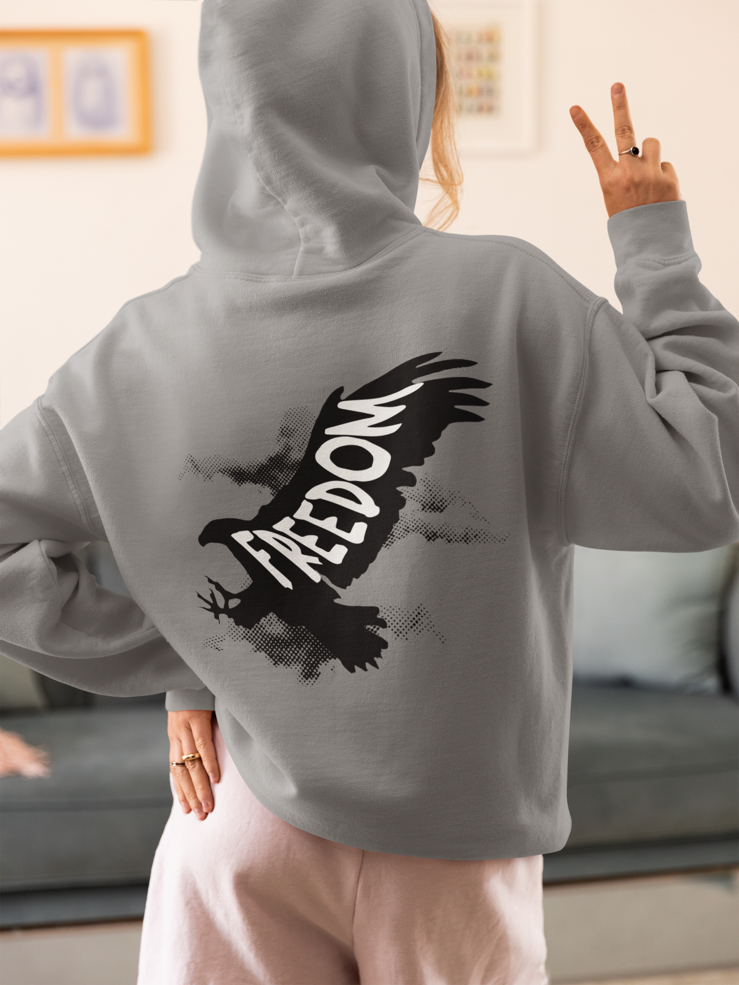 Freedom Eagle Graphic Unisex Hoodie