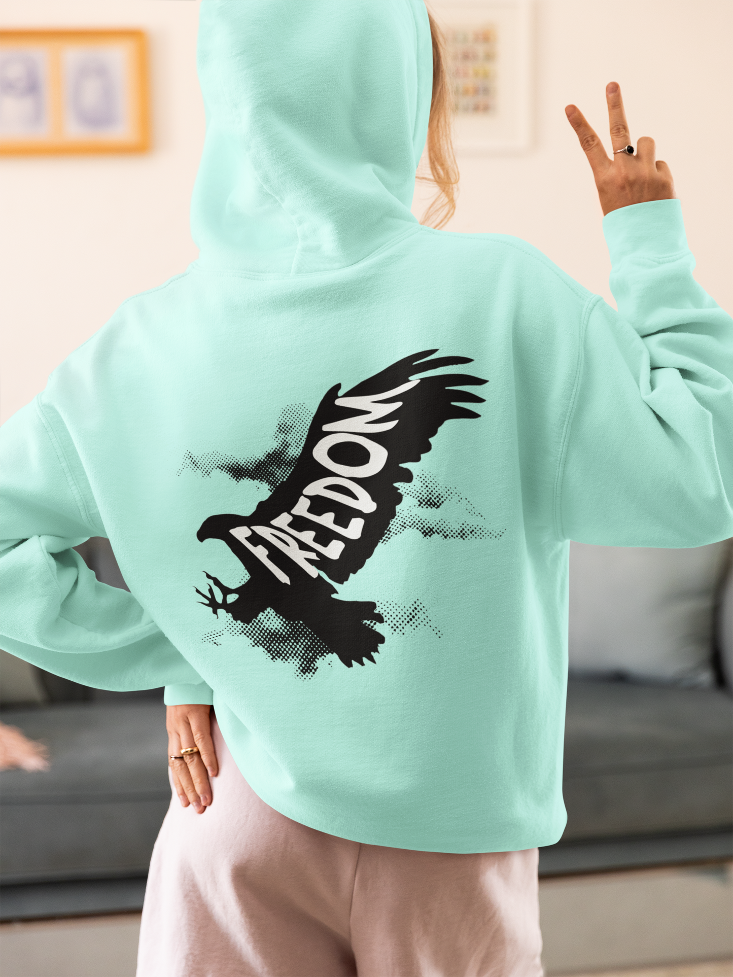 Freedom Eagle Graphic Unisex Hoodie