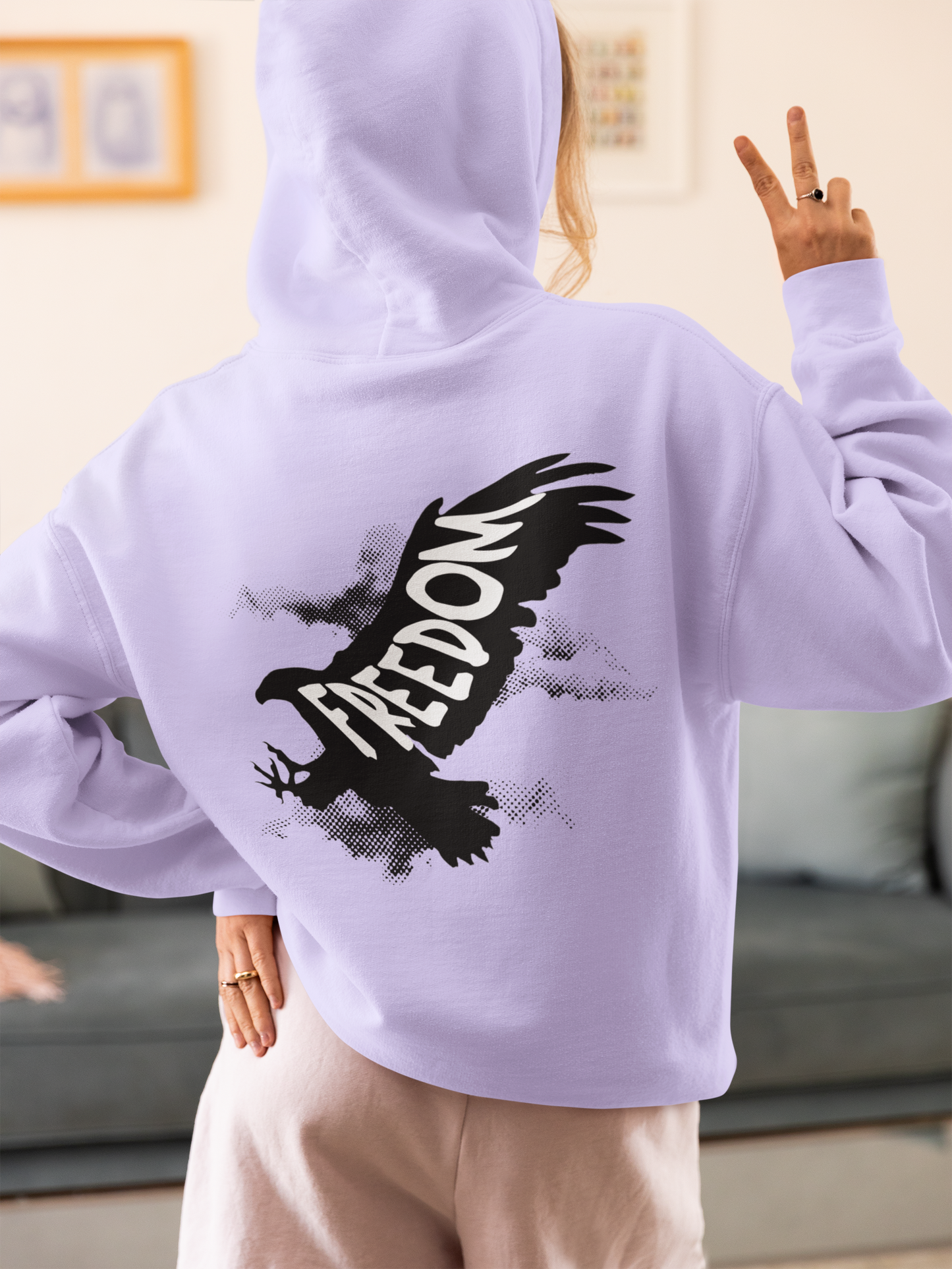 Freedom Eagle Graphic Unisex Hoodie