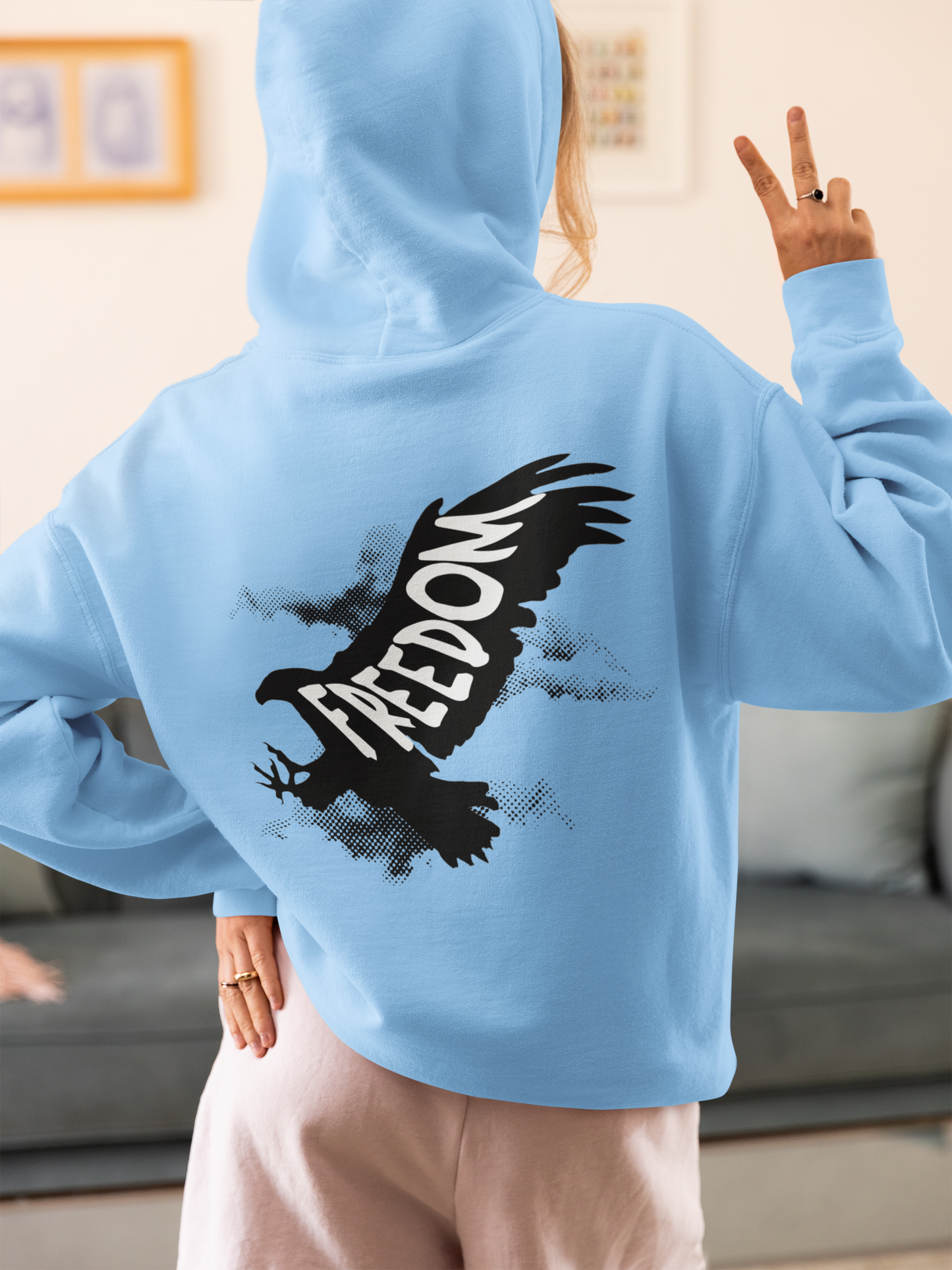 Freedom Eagle Graphic Unisex Hoodie