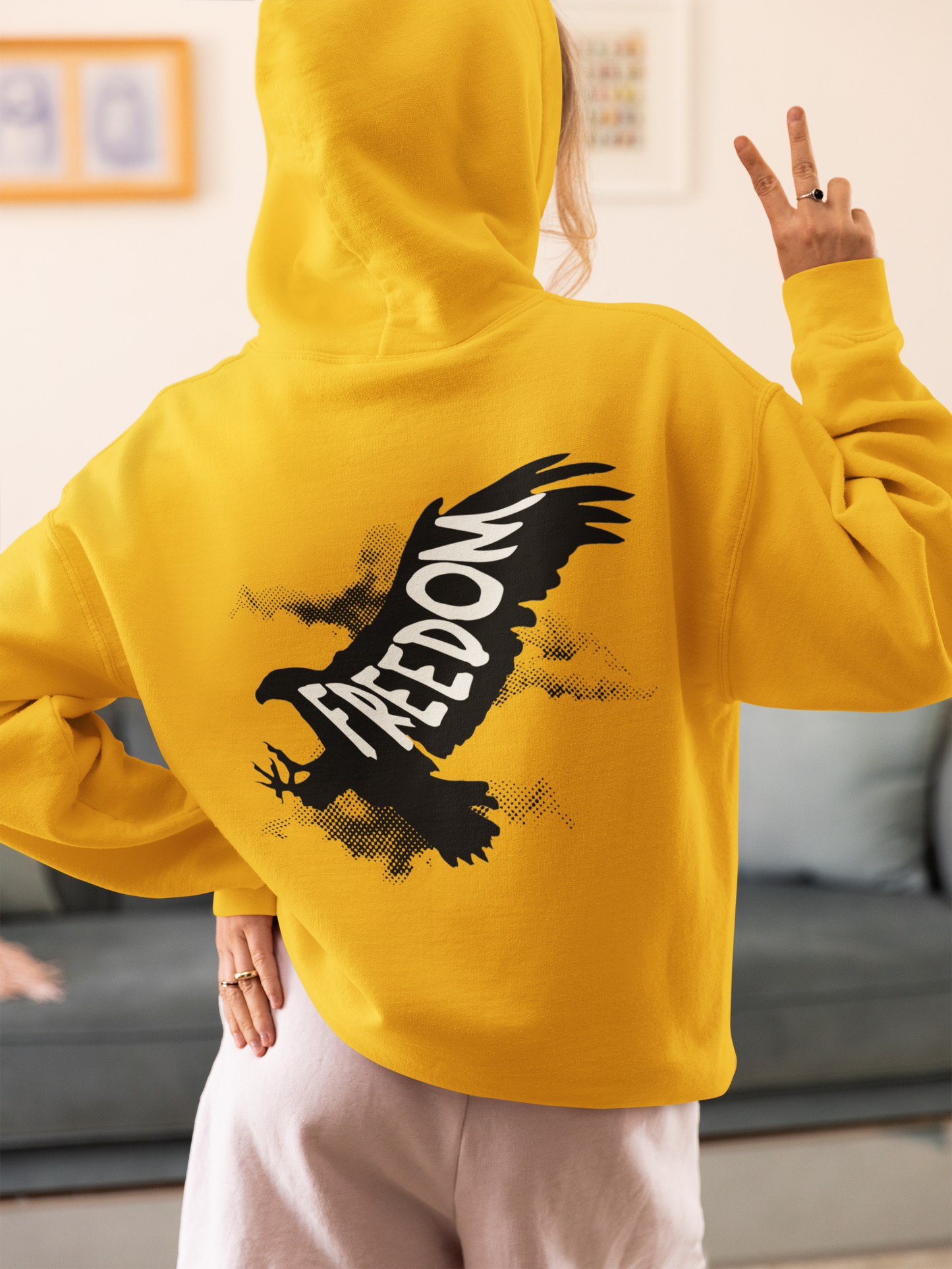 Freedom Eagle Graphic Unisex Hoodie