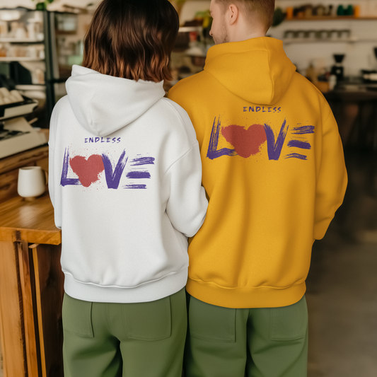 White and Mustard Yellow Hoodies