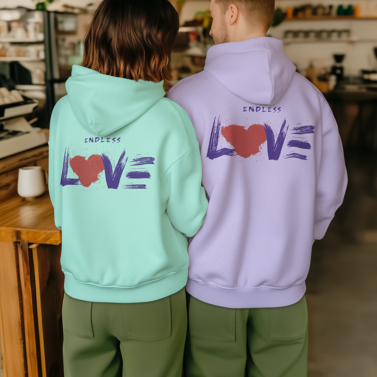 Mint and Lavender Hoodies