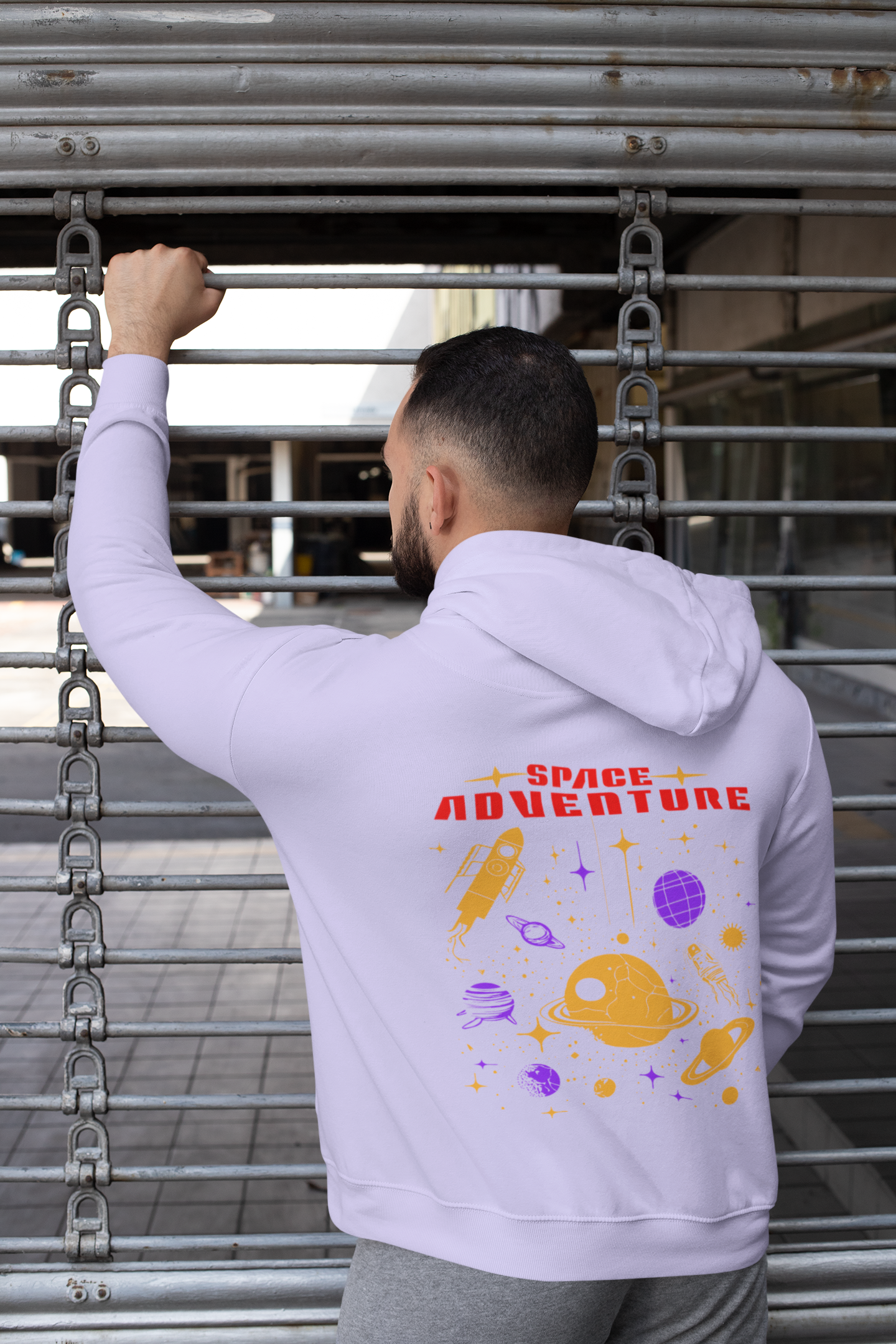 Space Adventure Graphic Unisex Hoodie