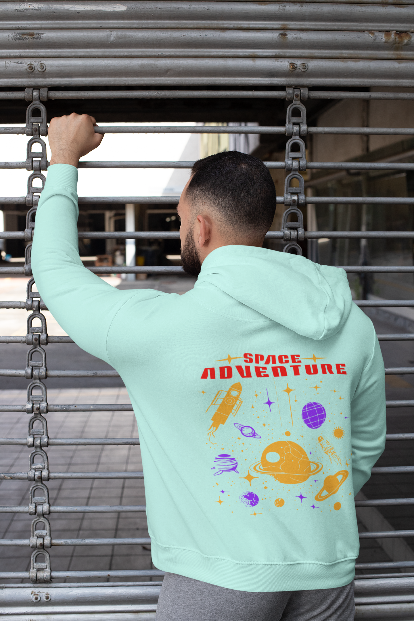 Space Adventure Graphic Unisex Hoodie