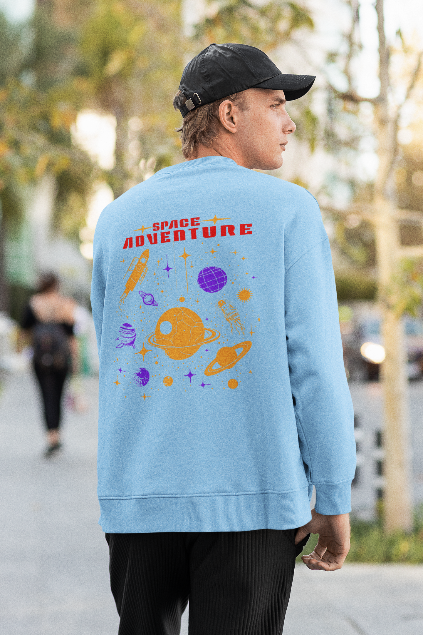 Space Adventure Graphic Unisex Sweatshirt