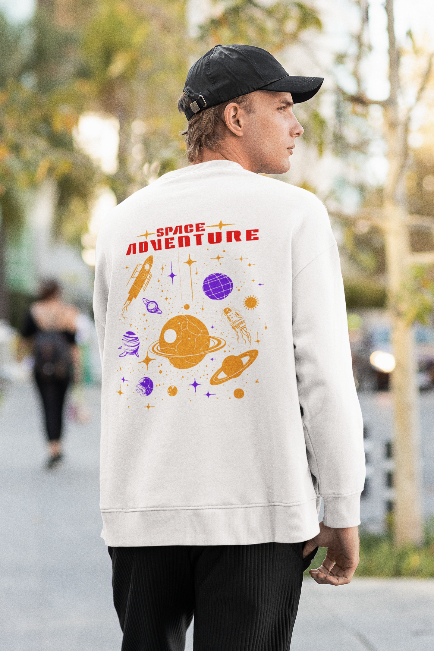 Space Adventure Graphic Unisex Sweatshirt