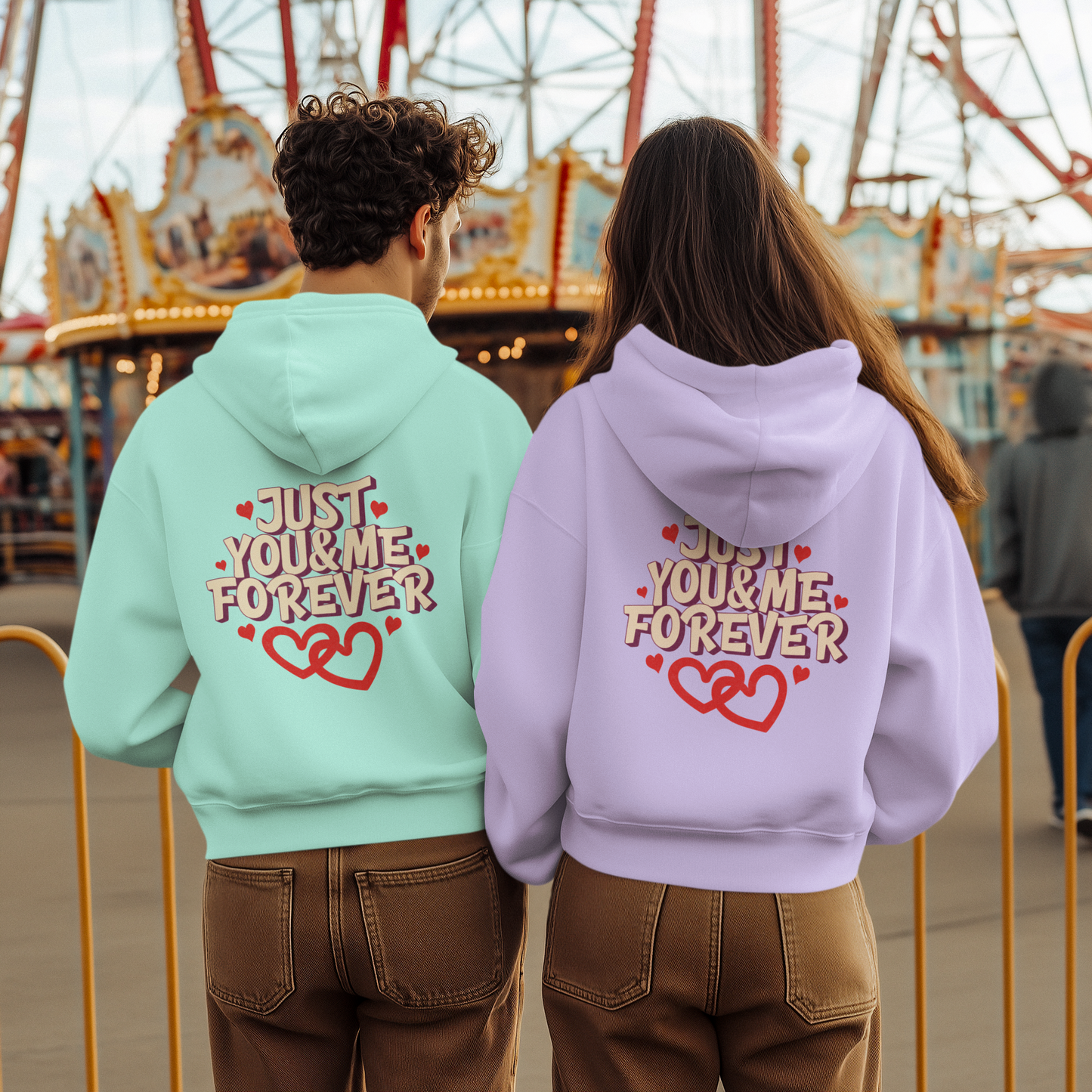 Mint and Lavender Hoodies