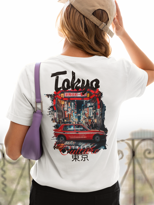 Tokyo Street Style Women’s T-Shirt – Urban Japan Night Scene Graphic