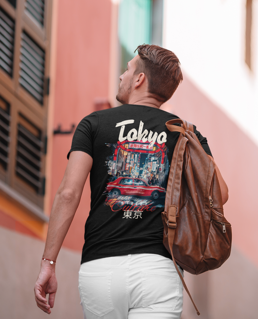 Tokyo Street Culture Men's T-Shirt – Urban Japanese Nightlife Graphic Tee