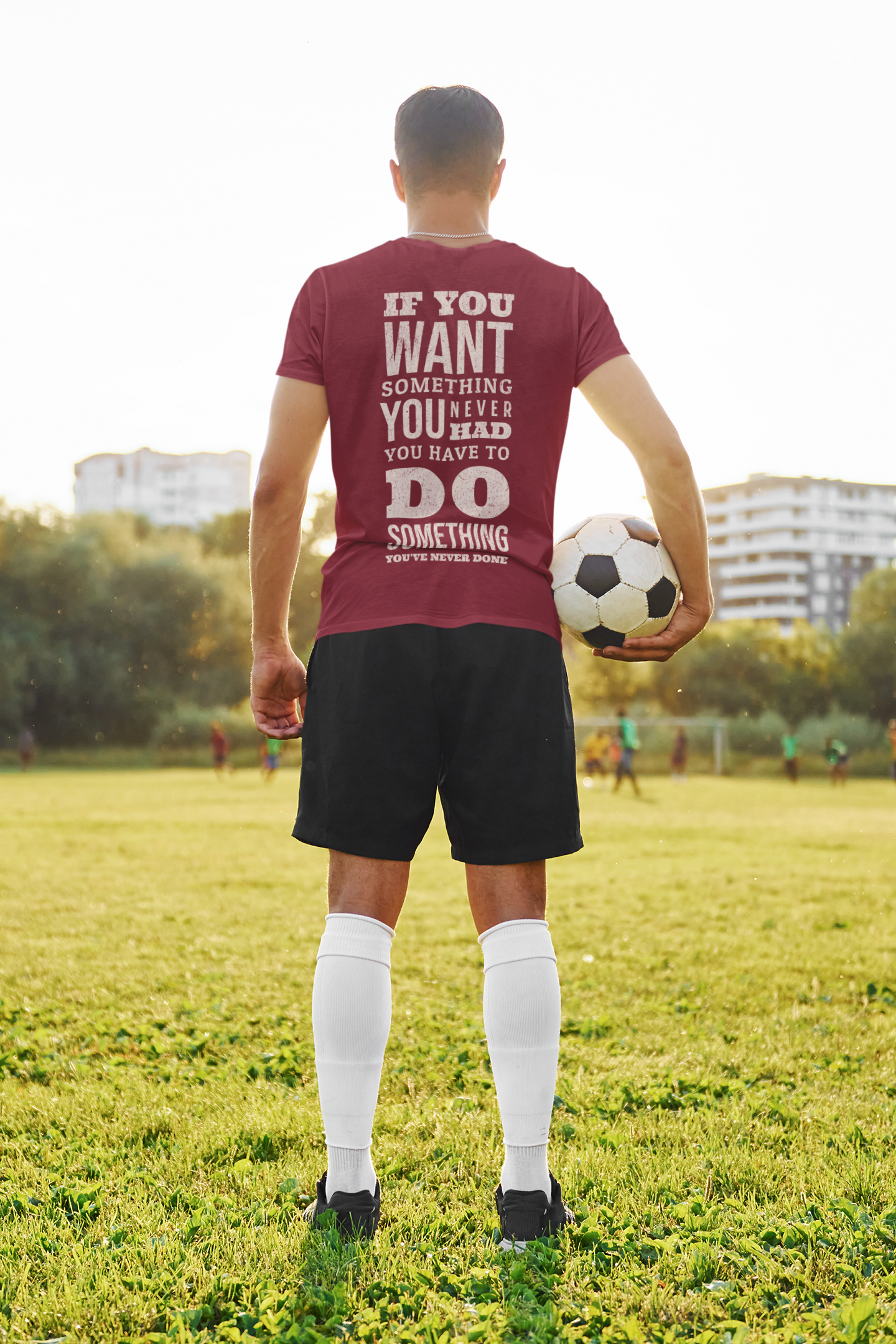 Motivational Quote Men's T-Shirt – "Do Something You've Never Done"