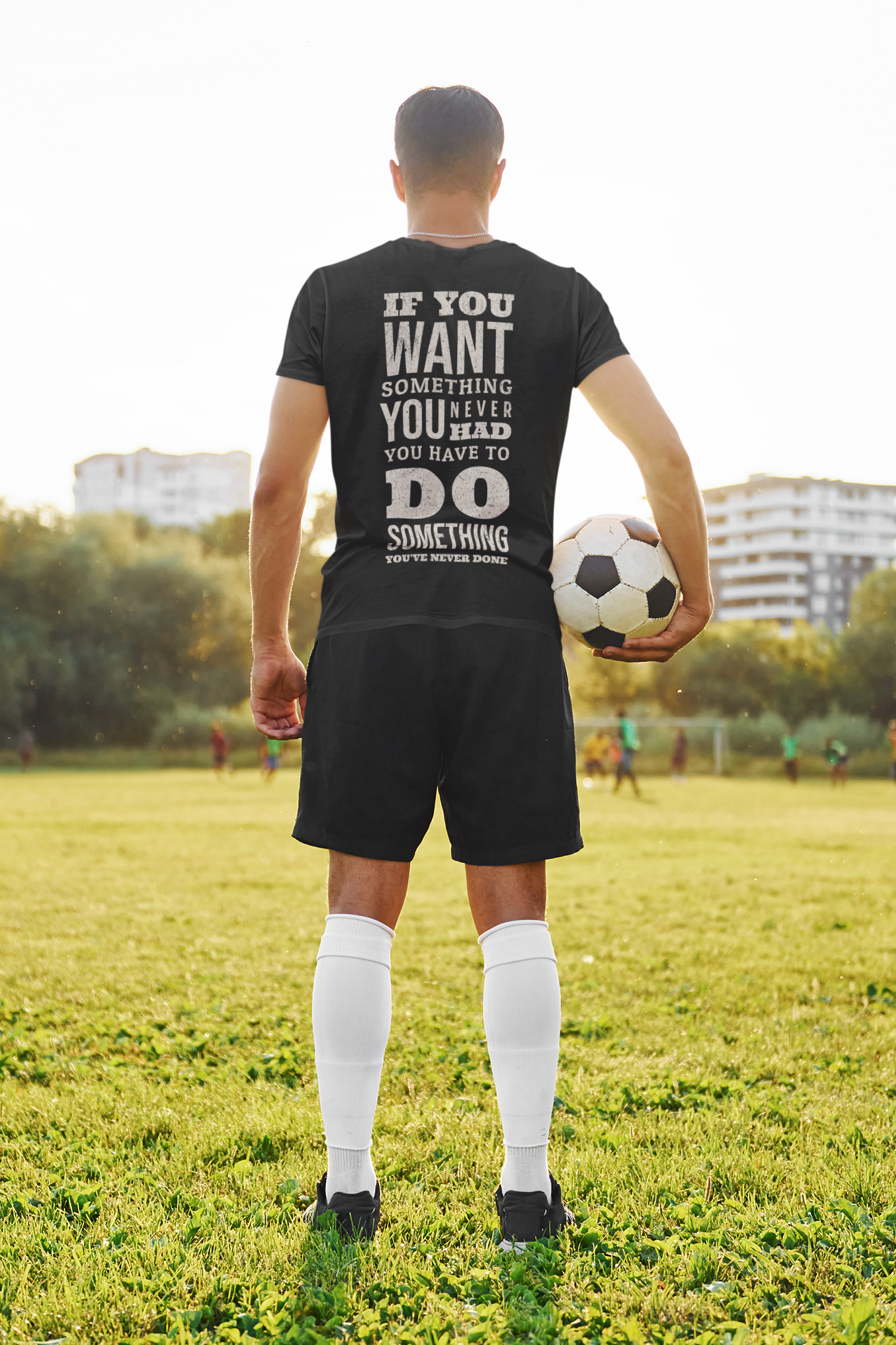 Motivational Quote Men's T-Shirt – "Do Something You've Never Done"