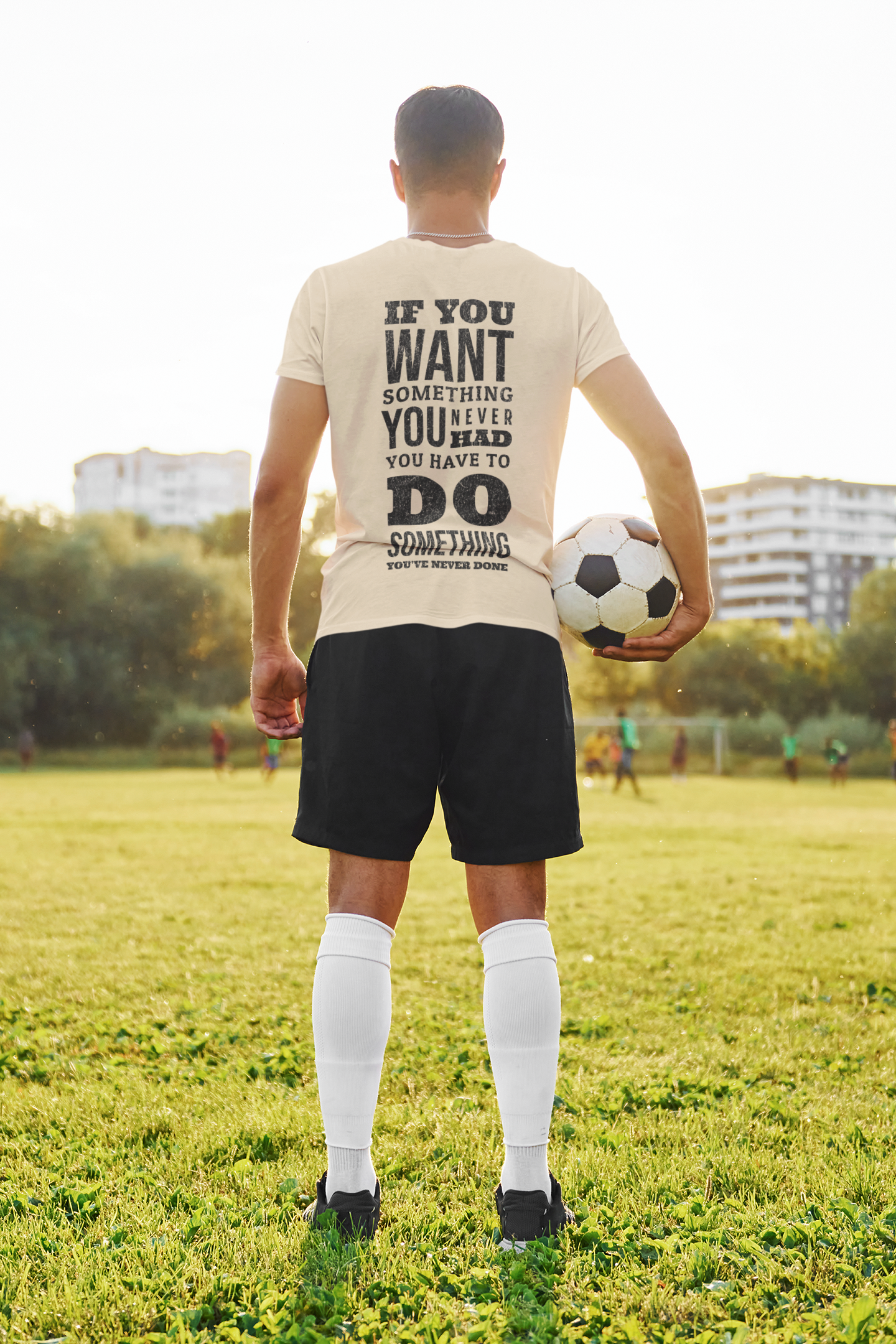 Motivational Quote Men's T-Shirt – "Do Something You've Never Done"