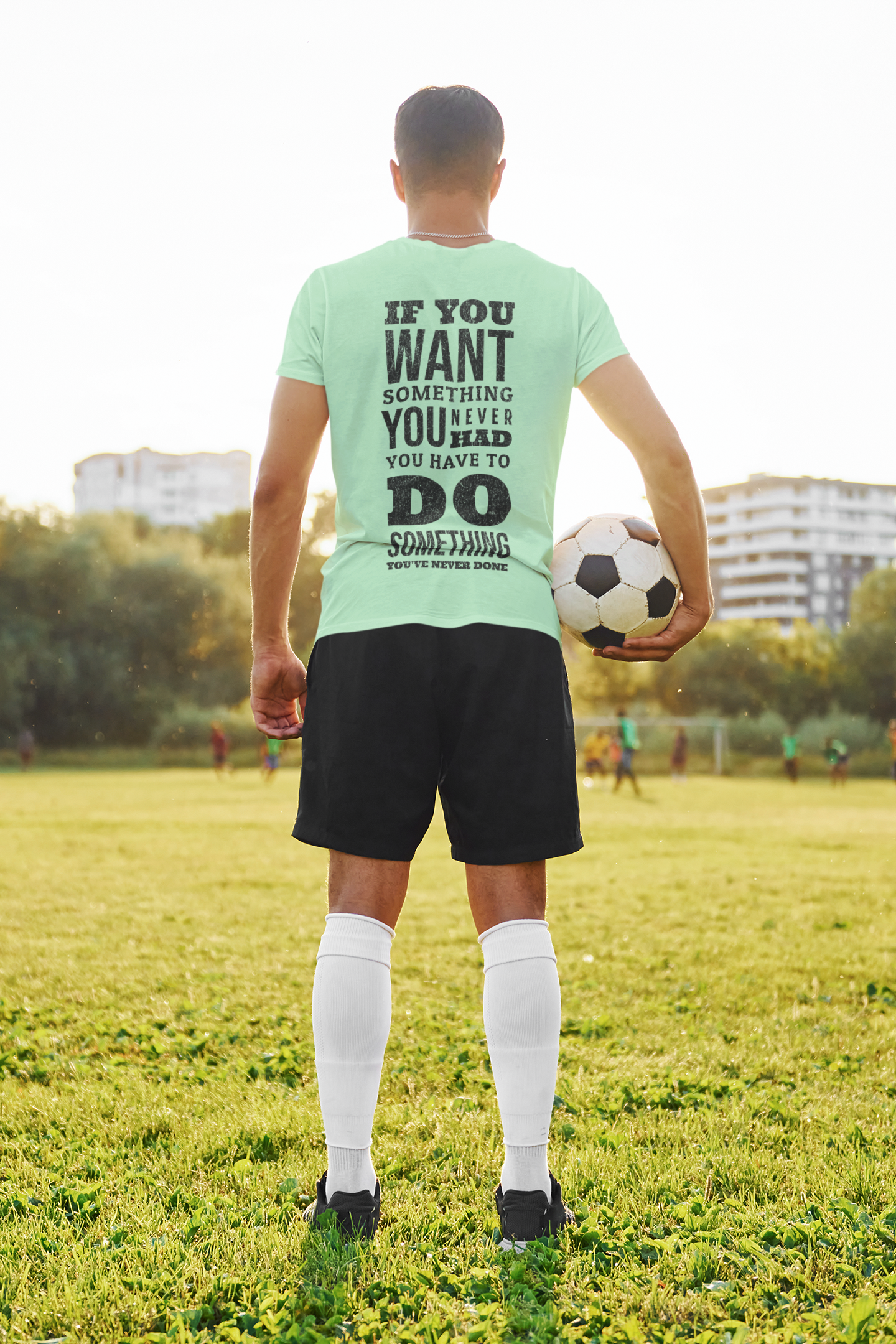 Motivational Quote Men's T-Shirt – "Do Something You've Never Done"