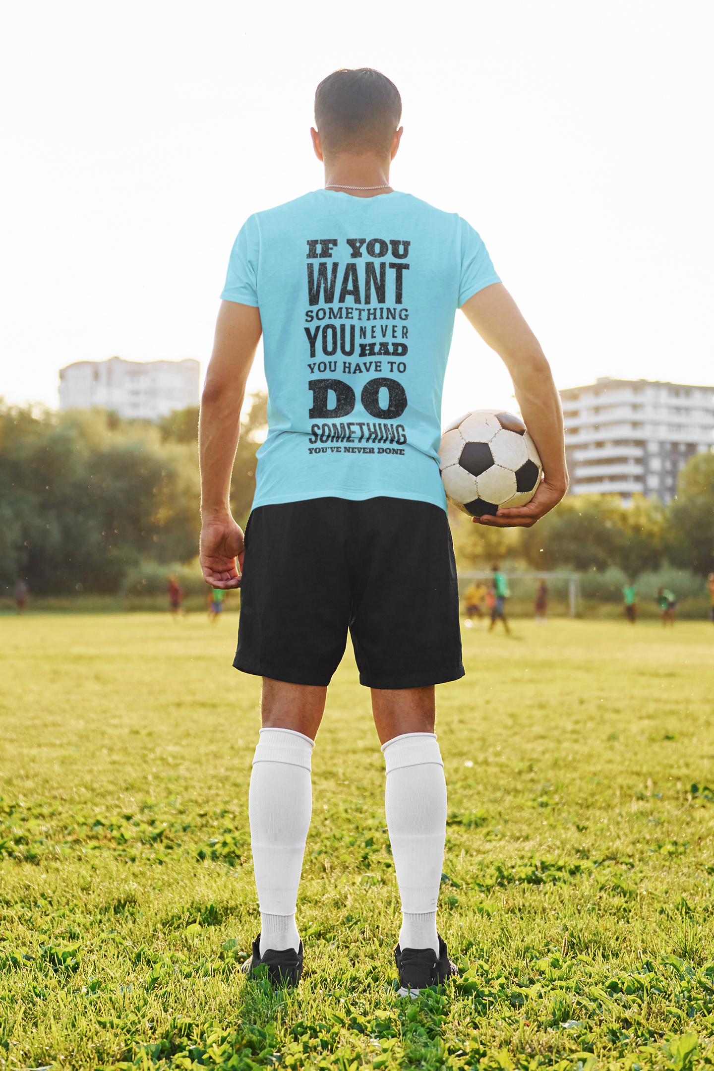Motivational Quote Men's T-Shirt – "Do Something You've Never Done"