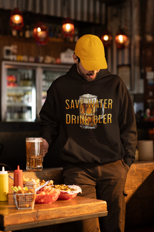 Save Water Drink Beer Unisex Hoodie – Funny Beer Lover's Clothing