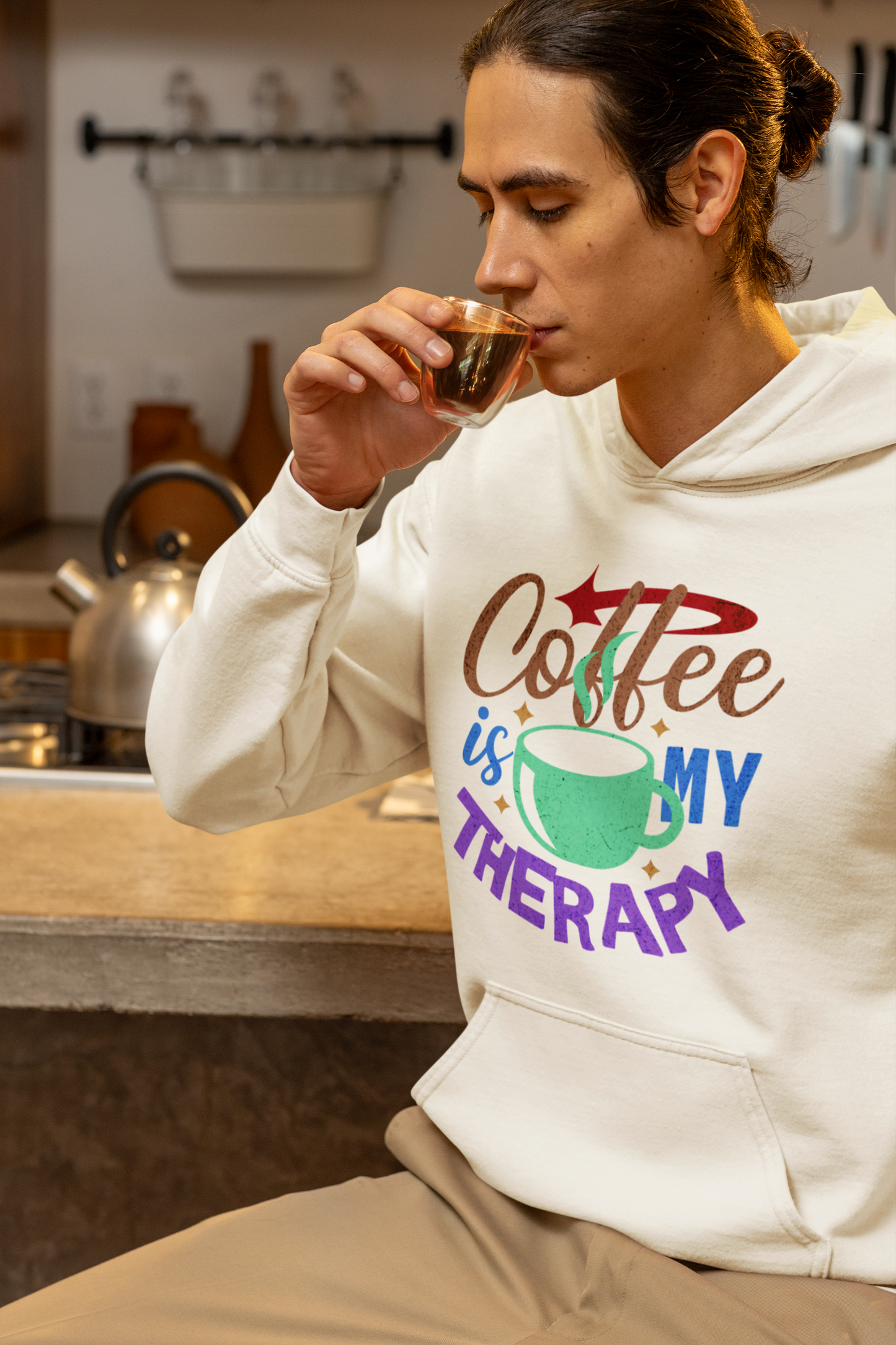 Coffee is My Therapy Unisex Hoodie – Perfect for Coffee Lovers