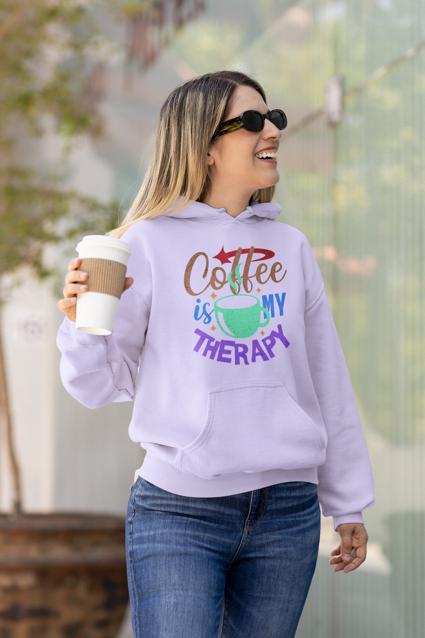 Coffee is My Therapy Unisex Hoodie – Perfect for Coffee Lovers