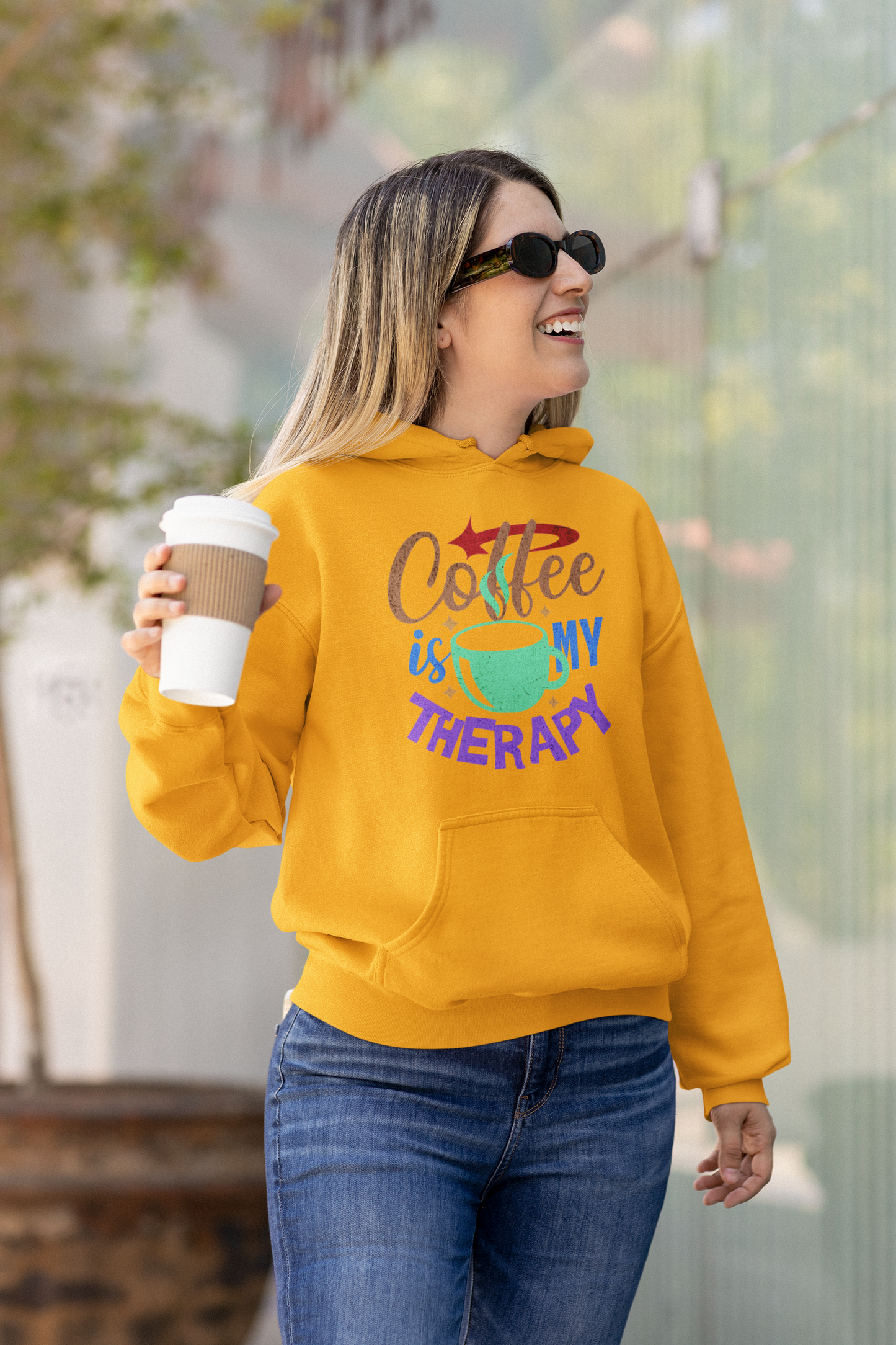 Coffee is My Therapy Unisex Hoodie – Perfect for Coffee Lovers