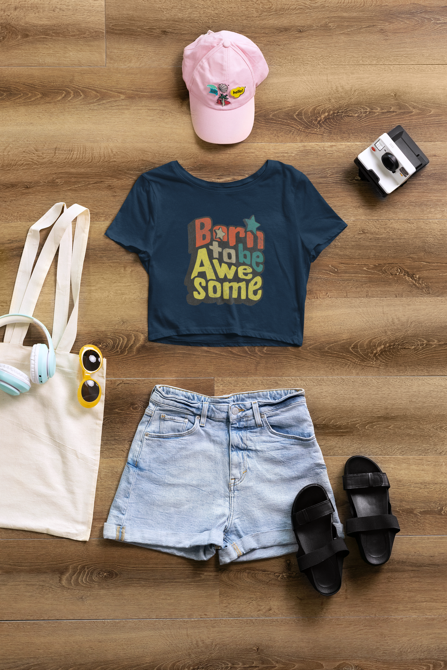 Born to Be Awesome Women's Crop Top