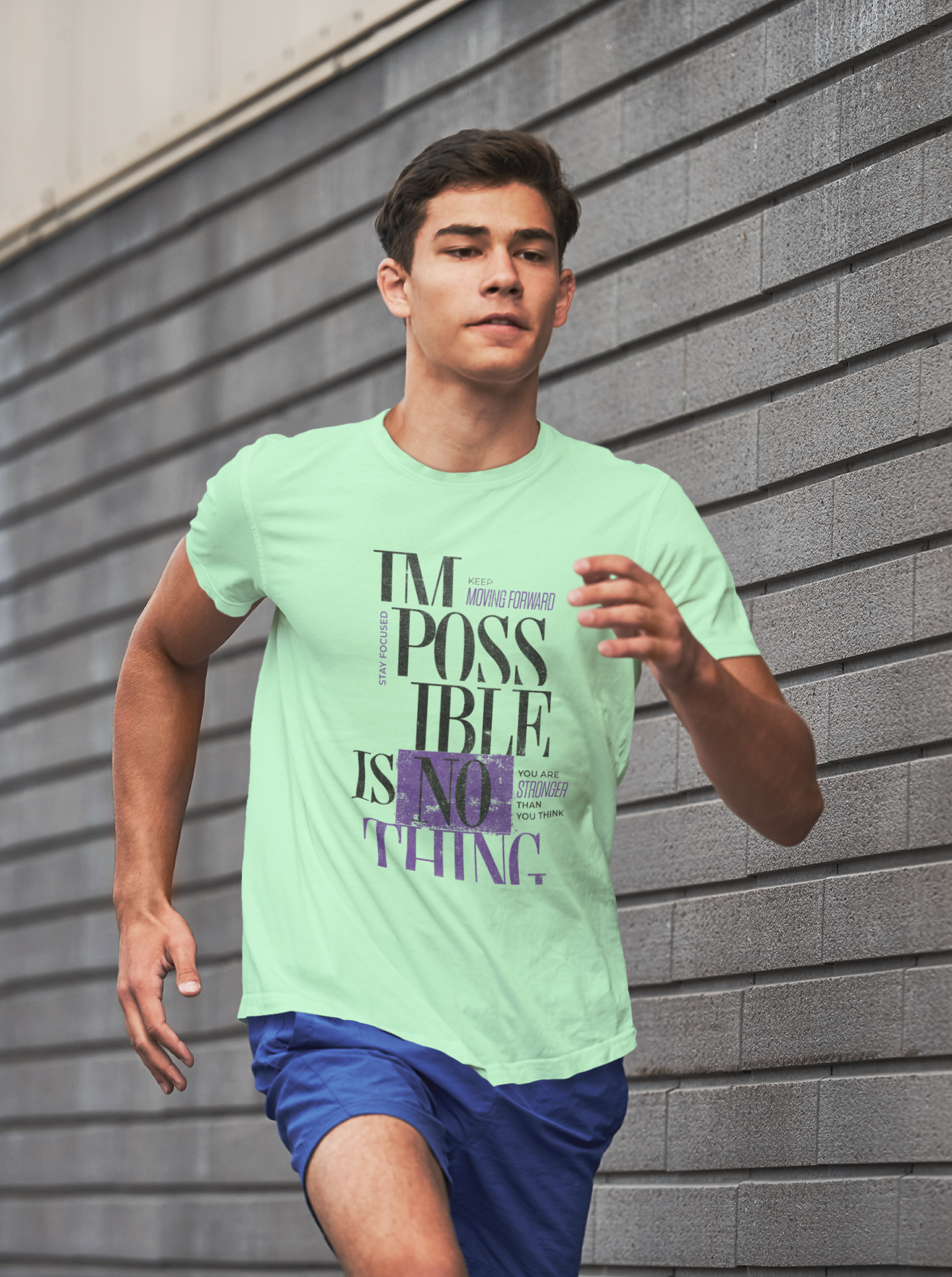 Impossible Is Nothing - Men's Motivational Graphic T-Shirt