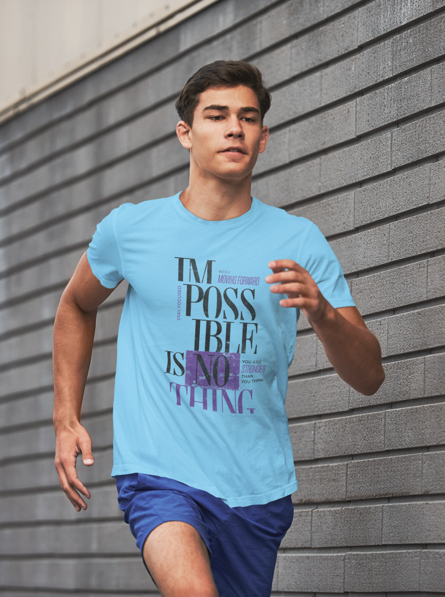 Impossible Is Nothing - Men's Motivational Graphic T-Shirt