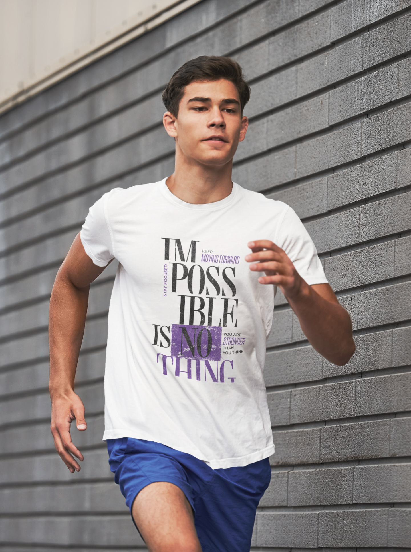 Impossible Is Nothing - Men's Motivational Graphic T-Shirt