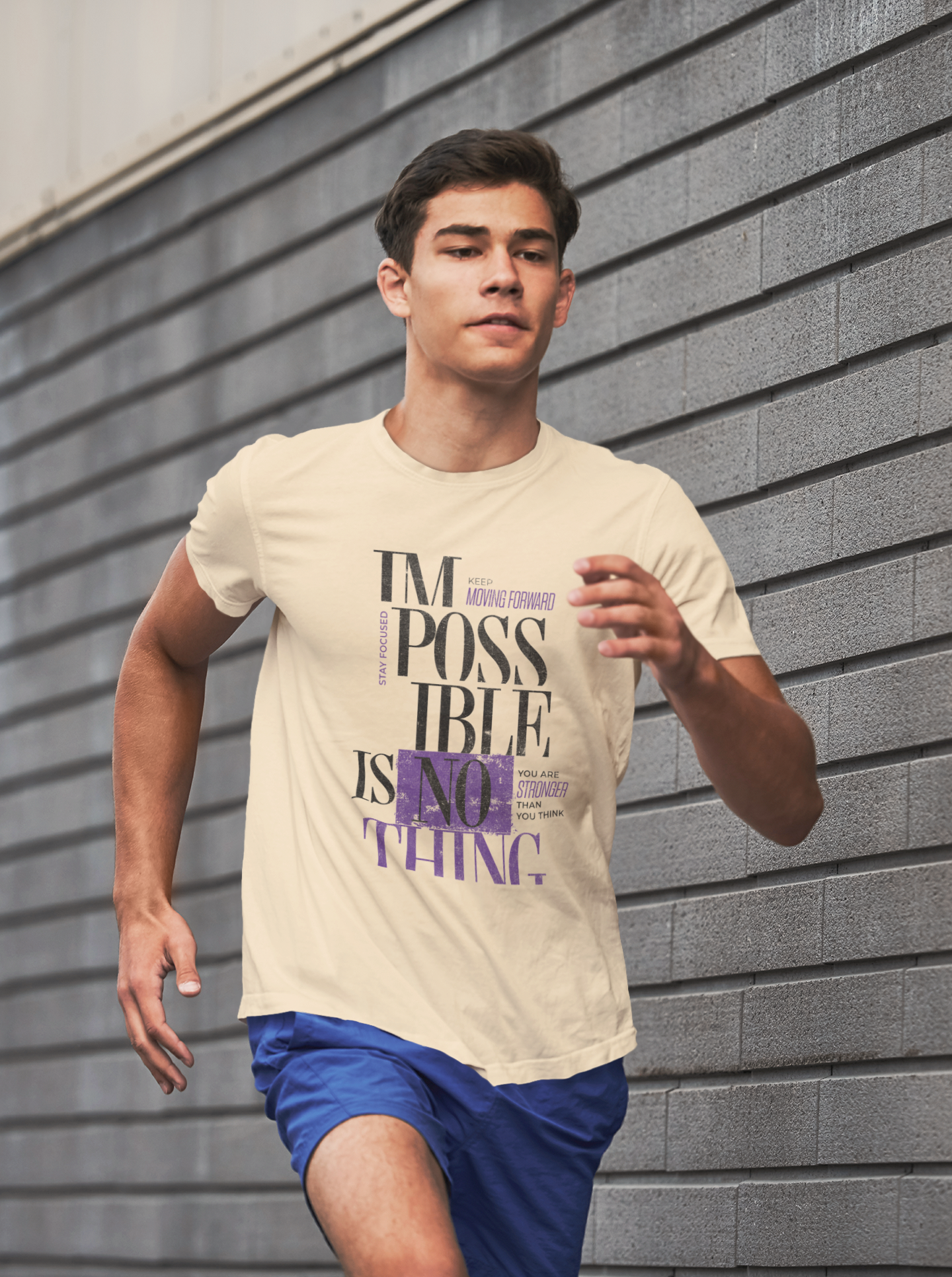 Impossible Is Nothing - Men's Motivational Graphic T-Shirt