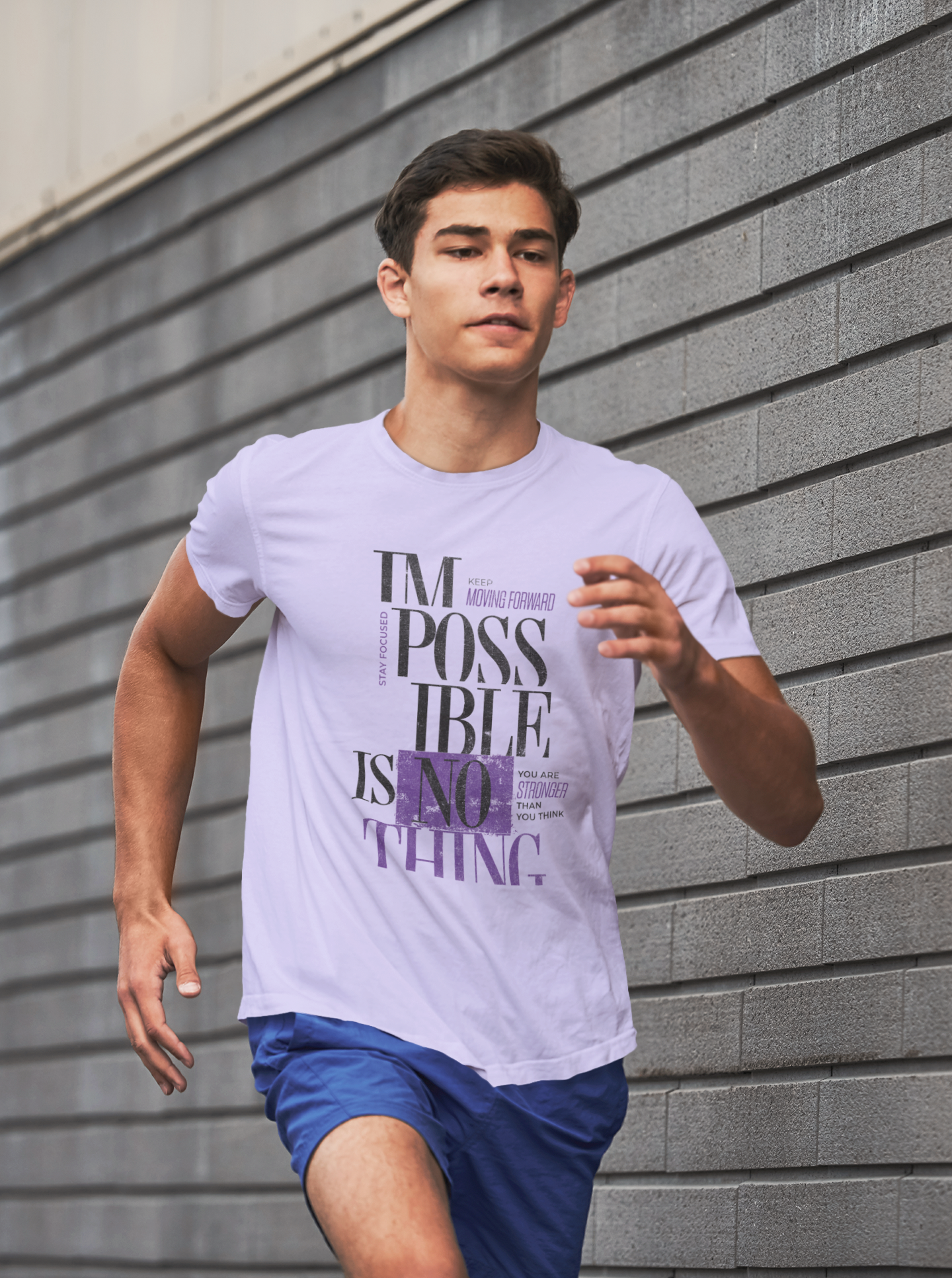 Impossible Is Nothing - Men's Motivational Graphic T-Shirt