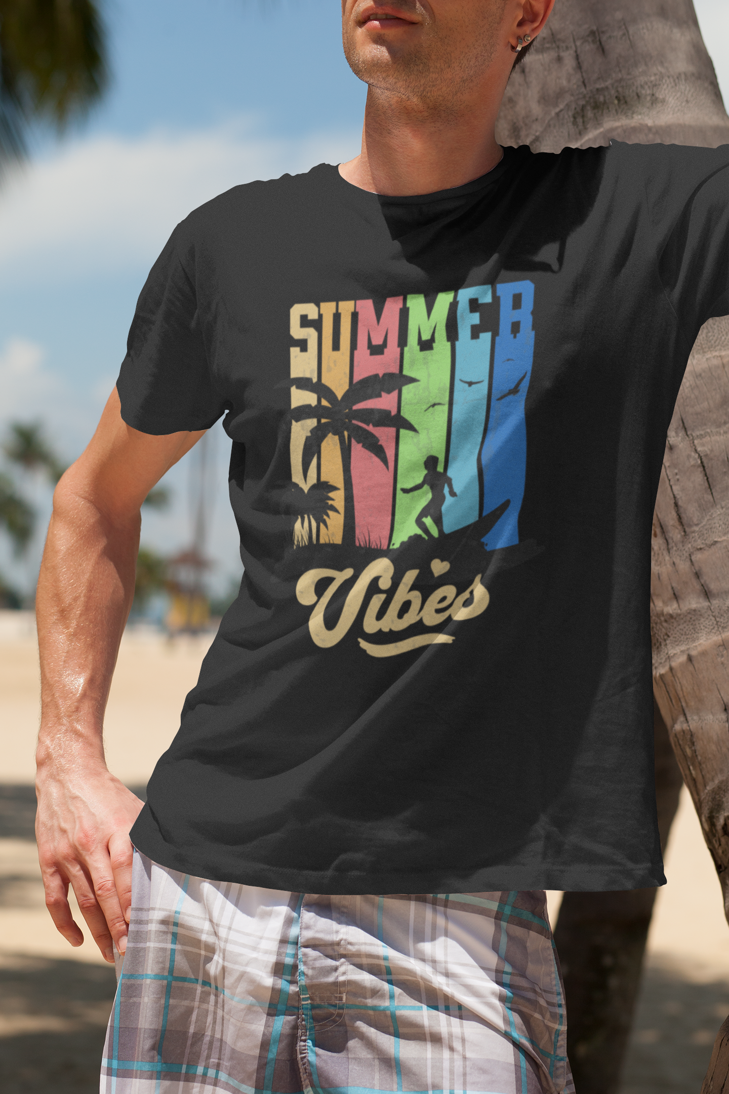 Summer Vibes Men's T-Shirt, Summer Fashion