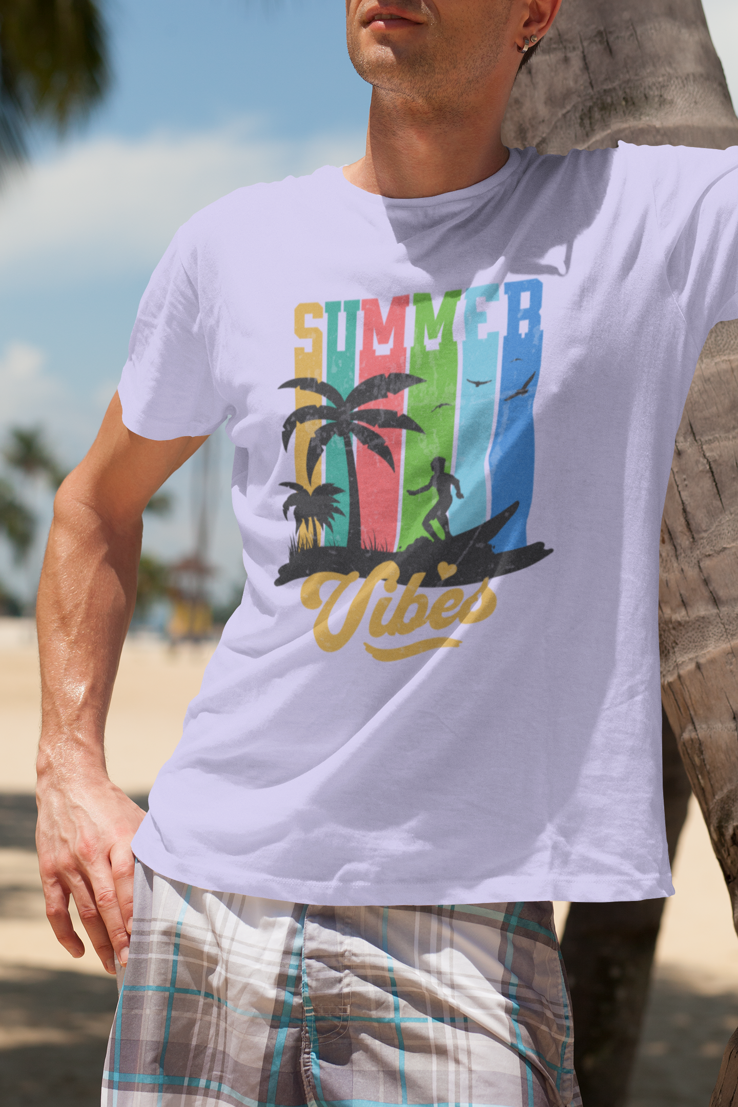 Summer Vibes Men's T-Shirt, Summer Fashion