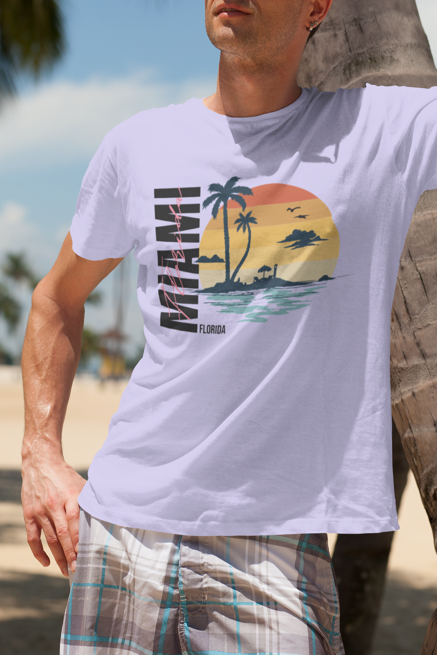 Miami Beach Summer Men's Graphic T-Shirt