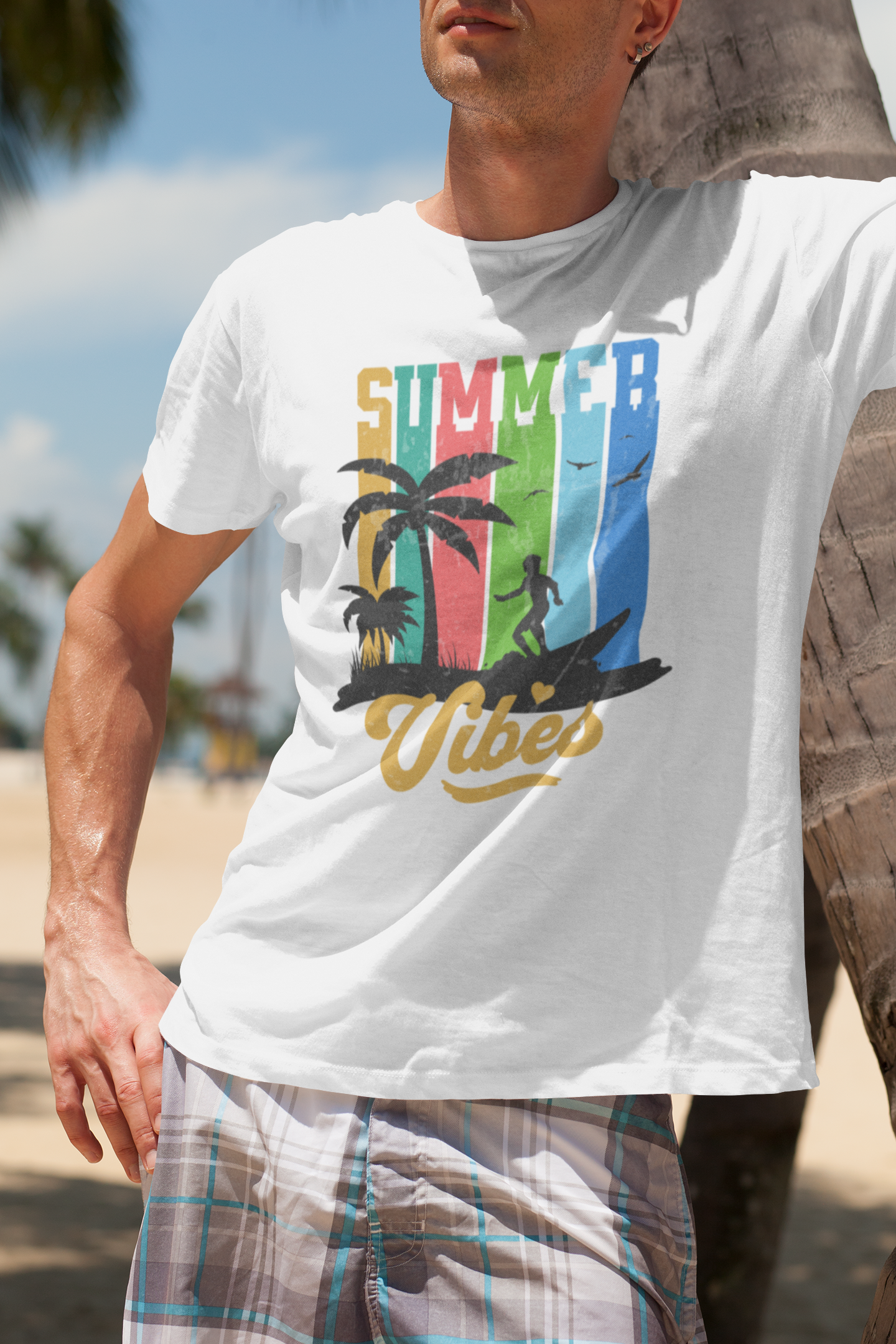 Summer Vibes Men's T-Shirt, Summer Fashion