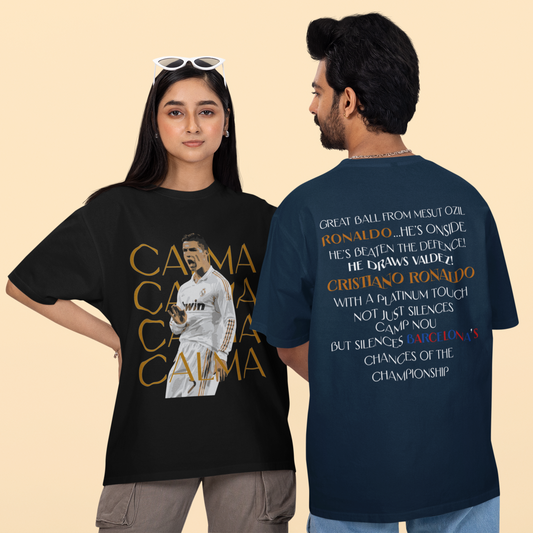 Oversized Unisex Ronaldo 'Calma' Graphic T-Shirt