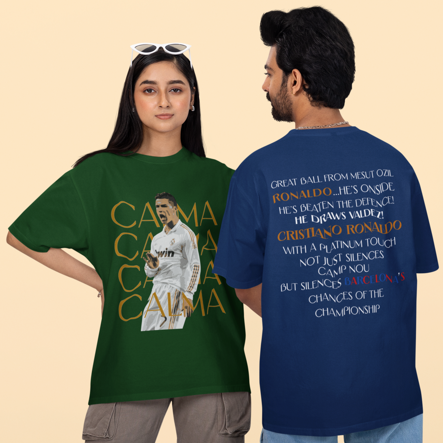 Oversized Unisex Ronaldo 'Calma' Graphic T-Shirt