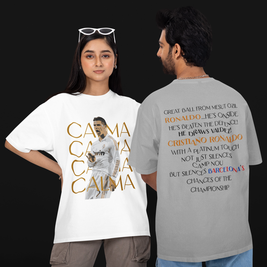 Oversized Unisex Ronaldo Calma Graphic T-Shirt