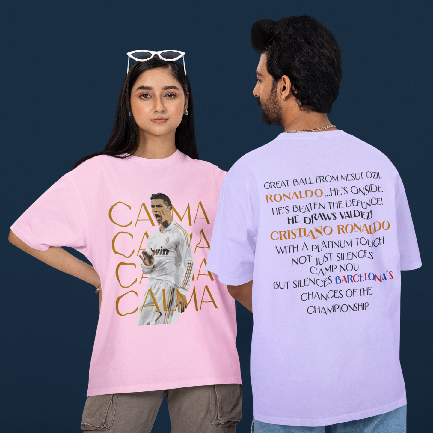 Oversized Unisex Ronaldo Calma Graphic T-Shirt